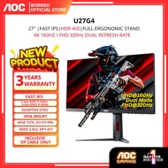 AOC GAMING U27G4 27" 4K@160HZ UHD FAST IPS Panel Gaming Monitor