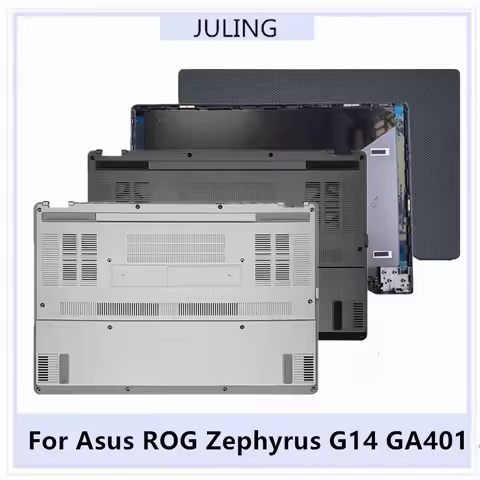 For Asus ROG Zephyrus G14 GA401 White Black Laptop Top Case LCD Back Cover Lower Cover Housing Botto