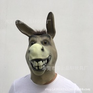 Shrek Donkey Mask Costume Party Prop Donkey Head Animal Mask Halloween Horror Ghost Latex Headgear