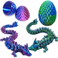 BAOXUE 2PCS Telur Naga 3D dengan Naga Di Dalam, Mainan Gelisah Naga Bercetak 3D 9Inci, Haiwan Bercet
