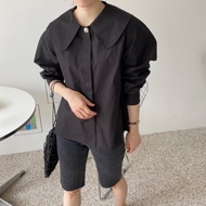[3478] Loose Collar Shirt