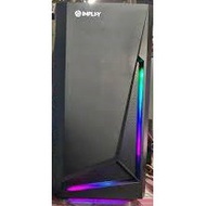 Inplay Meteor 5 Tempered Glass Gaming Desktop PC case Black