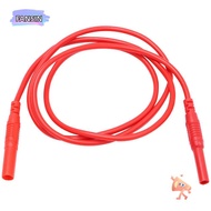 FANSIN1 1/2pcs Meter Test Lead Extension, 100CM/ 39.37inch Silicone Male-to-Female Banana Plug, Red&