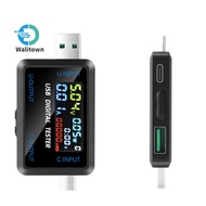 DC 4.5~36V 0-8A Multi-function Digital Display Voltage Current Capacity Tester USB+Type-C Interface 