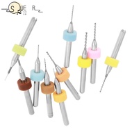 SUEREN 10pcs Tungsten Carbide Micro Drill Bits, 0.1-1.0mm Micro Set Tip PCB Drill Bits Set, Durable 