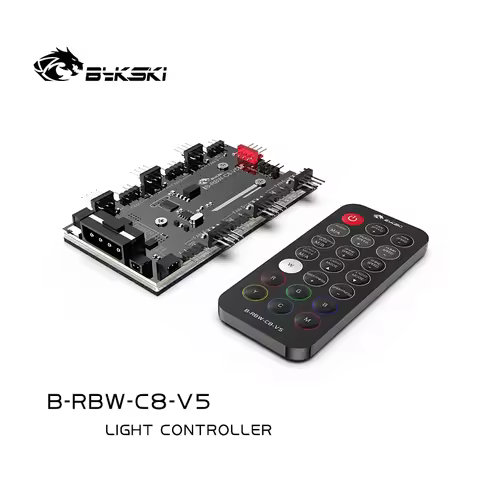 Bykski B-RBW-C8-V5 Phantom Lighting Controller For Bykski's 5V A-RGB Lighting Sync Remote Control Mo
