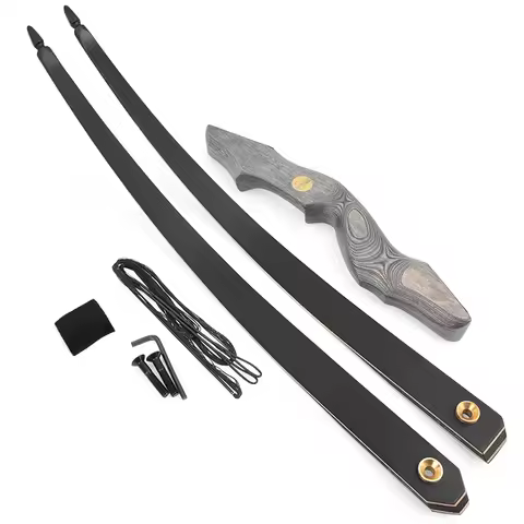 60inch Longbow 25-50lbs Archery Hunting Bow Tech Wood Riser Takedown for Right Hand Outdoor Shooting