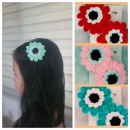 Hair Clip Gerbera Flower Handmade Fuzzy Wire - Pipe Cleaner Hairpin Cute Aesthetic Y2K (Set)