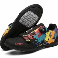 Speed Non-Cleat Cycling Shoes Graffiti Black Non-Cleat Cycling Shoes