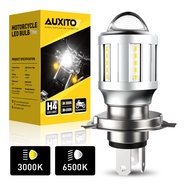 AUXITO 1PC T19 P15D LED Motorcycle Headlight H4 HB2 LED Waterproof 3200K Yellow 6500K White 9-30 V