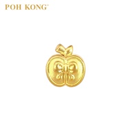 POH KONG 999/24K Yellow Gold Apple Ribbon Charm