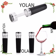 YOLANDAGOODS1 Red Wine Vacuum Air Pump Sealer Plug, Compact ABS Silicone Red Wine Vacuum Stopper, Utility Wine Set Wine Saver