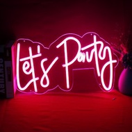 Let's Party霓虹燈LED發光字Neon Sign招牌客製訂做禮物設計壓克
