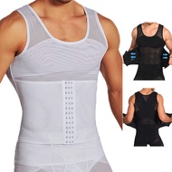 Mens Body Shaper Compression Vest Abdomen Shapewear Tummy Slimming Sheath Gynecomastia Shapers Corse