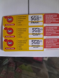Voucher Kuota Indosat 5GB 2Hari Nasional || Voucher Indosat 5GB 2Hari Nasional || 1Biji