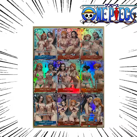 One Piece Diy Nami Nico Robin Boa Hancock Self Control Collect Signature Trading Flash Card Anime Ca