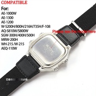 18mm Nylon Leather Strap For Casio AE-1200WH AE1300 MRW-200H PRG-270 W800H F-108WH Watchband
