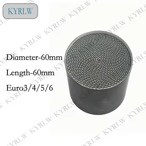 Exhausts System Motorcycle Catalyst 60*60mm EURO3/4/5/6 Catalytic Converter Metal Honeycomb Motorcyc