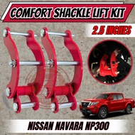 CPAO NISSAN NAVARA NP300 COMFORT SHACKLE 2.5INCH LIFT KIT SET RED (11735)
