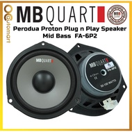 MB Quart Plug & Play Mid Bass OEM Speaker For Perodua Axia Alza Myvi Bezza Ativa Proton Saga BLM VVT