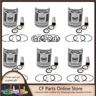 New 6 Sets STD Piston Kit With Ring 23411-83411 Fit For Hyundai D6AC Engine 130MM