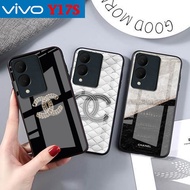 HP Vivo Y17s glass softcase - casing Vivo Y17shp - Vivo Y17s case - softcase - latest casing - cute 