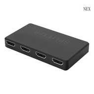 NEX 4K  Splitter 1x4  Distributor 1 in 4 out Converter for PC Laptop TV Monitor Projector