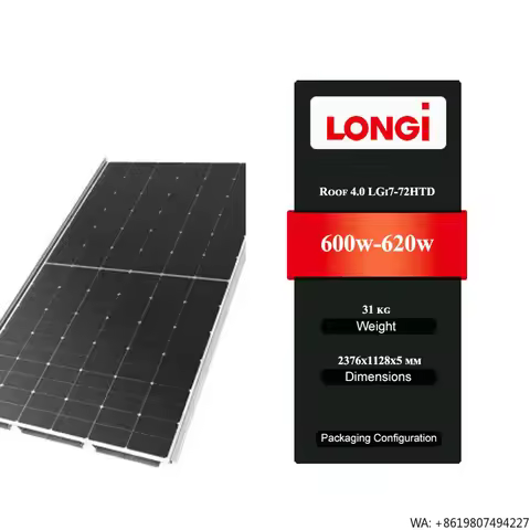 Longi Roof 4.0 LGi7-72HTD 600-620M High Quality Roof Solar Panel 600w 605w 610w 615w 620w