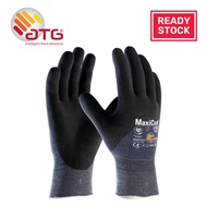 ATG 44-3755 MaxiCut Ultra, Touchscreen Compatible, Black 3/4 Dip Microfoam Nitrile, Silicone Free Safety Gloves