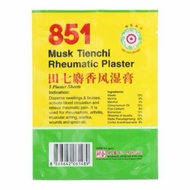 【BUNDLE OF 5】Mei Hua 851 Musk Tienchi Rheumatic Plaster 5 Pieces