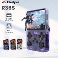 R36S Ark os Retro Handheld 20k Video Game Console Linux System 3.5 Inch IPS Screen Game