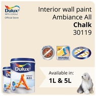 Dulux Interior Wall Paint - Chalk (30119) (Anti-Bacterial / Superior Durability / Washable) (Ambiance All) - 1L / 5L