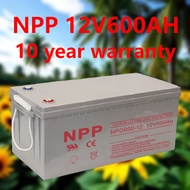NPP 12V 600AH Deep Cycle Battery Solar Cell สำรองไฟเครื่องฉาย Laser Mapping ภูมิประเทศ 3D 10 ปีประกั