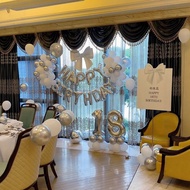 Happy 18th Birthday English Decoration Aluminum Film Balloon Children Party Scene Decorations happyb