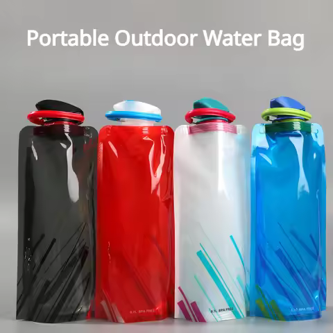 700mL Reusable Sports Travel Portable Collapsible Folding Drink Water Bottle Kettle Outdoor Sports P