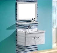 FUO衛浴:80公分合金櫃體 陶瓷盆浴櫃組(含鏡子,龍頭) T9039