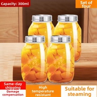 Heat-Resistant Canning Jar Glass Bottle With Lid