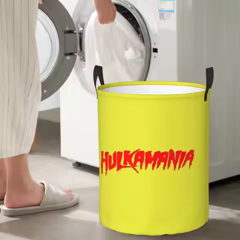 Hulk Hogan Hulkamania Foldable Laundry Baskets Dirty Clothes Sundries Storage Basket Home Organizer 