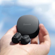 KIIP X BASEUS ENCOK WM01 TRUE WIRELESS BLUETOOTH EARPHONE MINI EARBUDS TWS BIRU EARPHONES LAPTOP HE