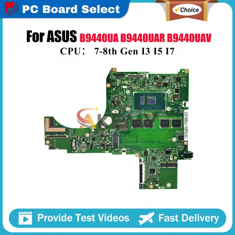 B9440UA Laptop Motherboard For ASUS ExpertBook B9440U B9440UA B9440UAV B9440UAR Mainboard With I3 I5