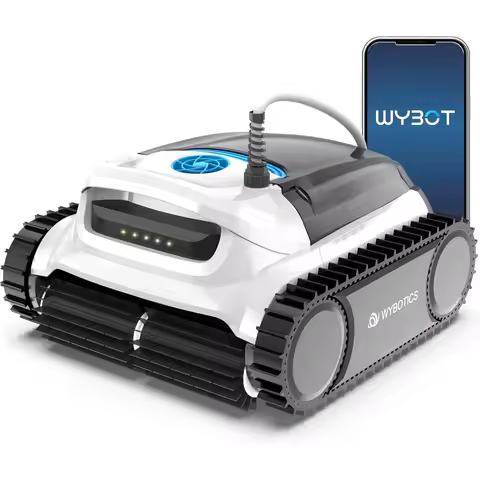M100 Corded Robotic Pool Cleaner with APP, Pool Vacuum Robot with Powerful Suction, Ideal for Above/