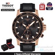 [Official Warranty] Tissot T125.617.36.051.00 Men's Supersport Chrono Large 45.5mm Quartz Chronograph Leather Strap Dress Fashion Watch T1256173605100 (watch for men / jam tangan lelaki / tissot watch for men / tissot watch / men watch)