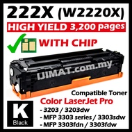 💥WITH CHIP💥W2220A W2221A W2222A W2223A W2220X HP222A HP222X Compatible BLACK Toner HP 222A HP 222X 3