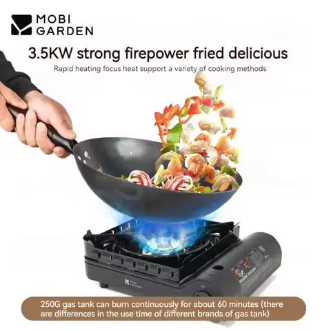MOBI GARDEN Cassette Stove Gas 3.5KW Camping Equipment Outdoor Electronic Ignition Desktop Stove Coo
