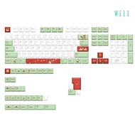 Will 136 Keys Keycaps PBT Five-sides Dye Sublimation Keycap for GK61 64 68 87 104 108 Gaming Mechani