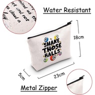 JXGZSO Bingo Gambler Gift Shake Those Balls Makeup Bag Lucky Bingo Pouch Bag Bingo Game Lover Gift B