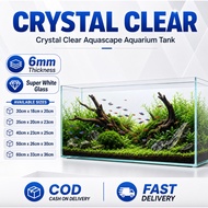 Crystal Clear Glass Aquascape Fish Tank Aquarium Tank Ikan Kaca 60cm / 50cm / 40cm / 35cm / 30cm