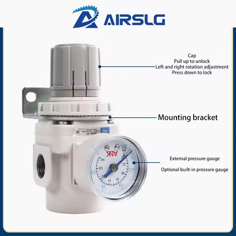 SMC Type High Quality Air Pressure Regulator Valve AR40 AR50 AR20K-02KG-B Treatment Unit Air compres