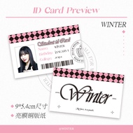 A aespa Merchandise ID Card Karina Winter Ningning Giselle Same Style Polaroid