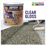ACRYLIC CLEAR ( GLOSS CLEAR ) GREENTECH PAINT EXTERIOR & INTERIOR Stone & Slate Finish PAINT ) Clear